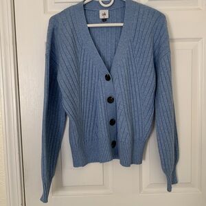 Cabi Ski Blue Button Cardigan M